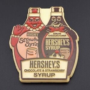 Vintage 1990 Hershey's Syrup Magnet, Chocolate‎ & Strawberry